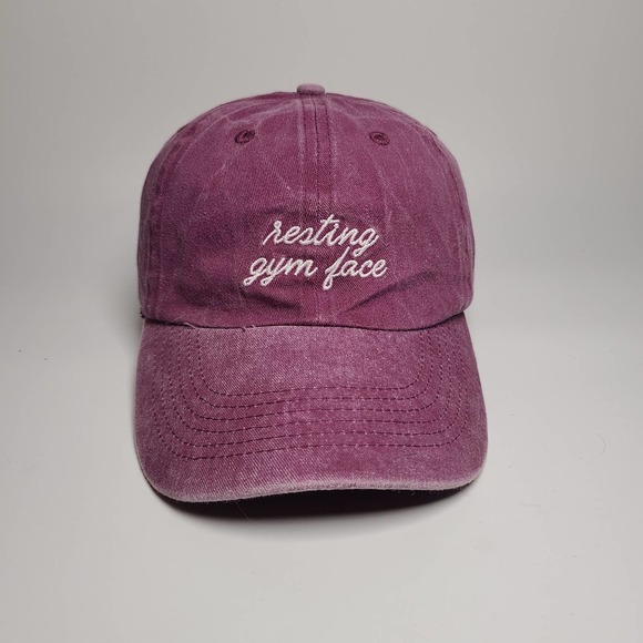 Unbranded "Resting Gym Face" Hook/Loopback Cap, Size Adjustable - Picture 1 of 6